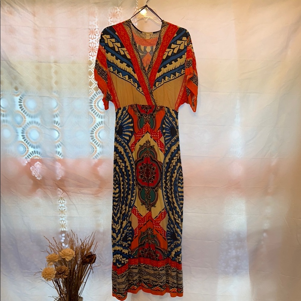 Multicolor Bohemian Maxi Dress